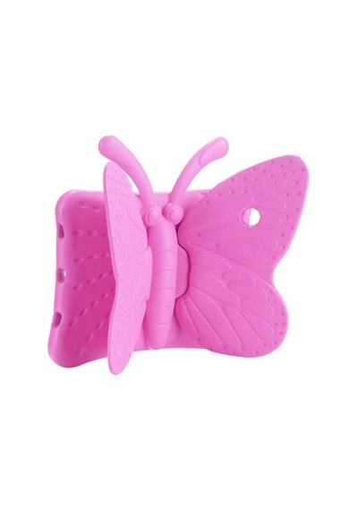 İpad 10.2 2021 9.nesil Uyumlu Frm Butterfly Standlı Tablet Kılıf-pembe Arka Kapak
