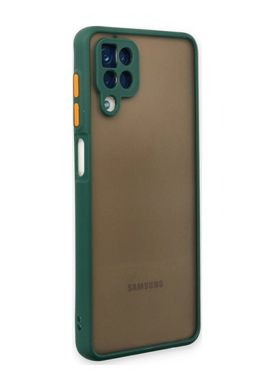 Newface - 904 - Samsung Samsung Uyumlu Galaxy A12 Kılıf Montreal Silikon Kapak - Glblseme - - Yeşil