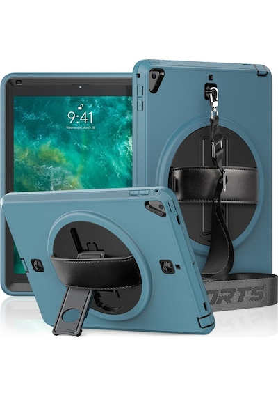 Newface - 826 - İpad Uyumlu 5 Air 9.7 Kılıf Strap-c Otterbox Tablet Kapak - Aconcept - - Mavi