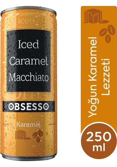 Obsesso Karamelli Soğuk Kahve 250 Ml X 12 Adet Hazır