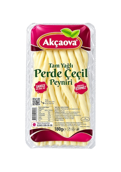 Akçaova Tam Yağlı Perde Çeçil Peyniri 180 Gr X 3 Adet