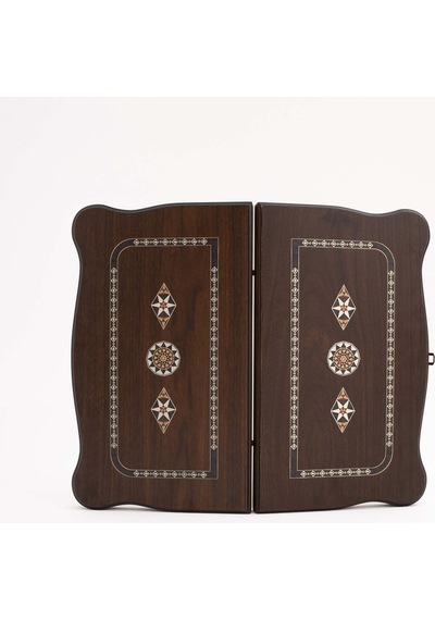 Tamer Tanca Unisex Masif Ahşap Kahverengi Tavla 365 2229y Tavla Cevız Antık