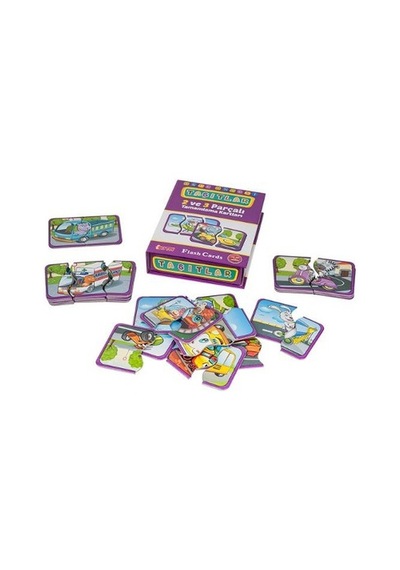 Dıy Toy Hayvanlar Ve Taşıtlar Tamamlama 2 Ve 3 Parçalı Zeka Kartları
