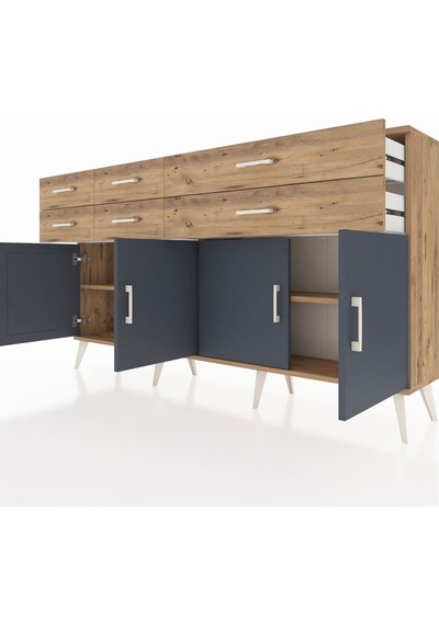 Arges Konsol 3 Raflı 6 Çekmeceli 4 Kapaklı 176x30x99 Çam-antrasit/çam Antrasıt/atlas Çam - Atlas Çam Arges Konsol 3 Raflı 6 Çekmeceli 4 Kapaklı 176x30x99 Çam-antrasit/çam Antrasıt/atlas Çam - Atlas Çam