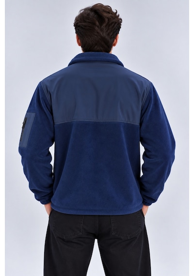 Parshey Erkek Softshell Polar Ceket Su Geçirmez Tam Fermuarlı Rahat Günlük Kullanım lacivert