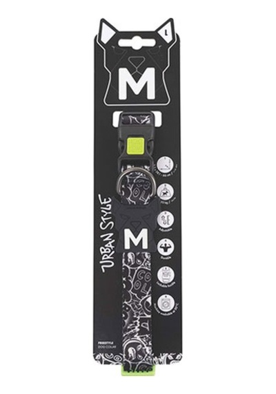 M-pets Urban Style Freestyle Köpek Boyun Tasması Siyaz Beyaz Large 38,1x66 Cm 244-58060.04 Çok Renkli