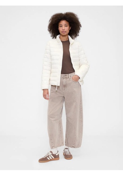 Gap 791284001 V-frch Logo Lw Puffer Jkt Kadın Mont Bej