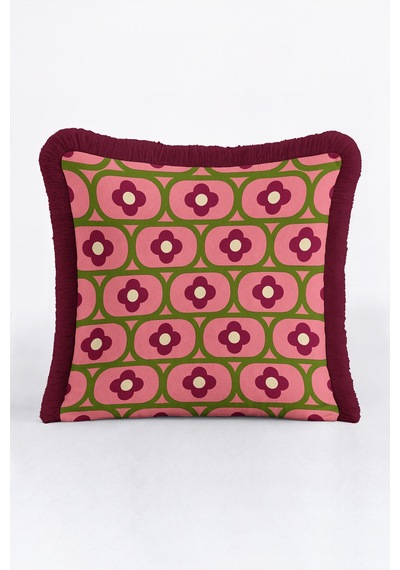 Retro Çiçek Tasarım Saçaklı Yastık Kılıfı-geometrik Bohem Pembe Yeşil Bordo Püsküllü Kırlent Kılıfı Kayıp Düş Aura Retro Çiçek Tasarım Saçaklı Yastık Kılıfı-geometrik Bohem Pembe Yeşil Bordo Püsküllü Kırlent Kılıfı Kayıp Düş Aura