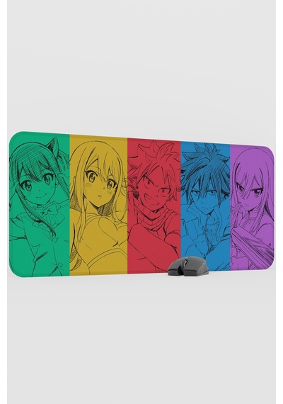 Fairy Tail Anime V5 - 90x40 Xxl Gaming Kauçuk Kaymaz Taban Mouse Pad Fare Altlığı