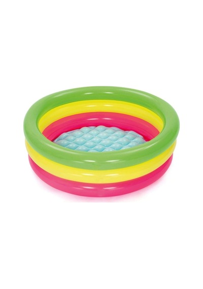 Şişme Zeminli 3 Halkalı Bebek Havuzu 70x24 Cm Çok Renkli