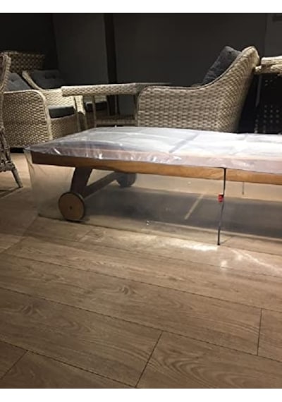 Ayrex Düşler Ev Tekstili 200x75 Şeffaf Dış Mekan İç Mekan Şezlong Koruma Örtüsü Su Geçirmez Güneşe Dayanı Diğer