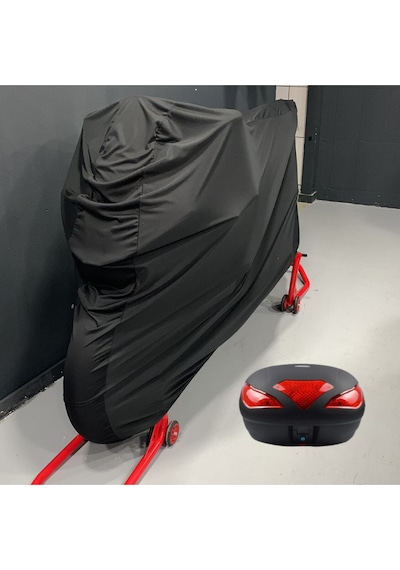 SYM HD2 200i EVO Çantalı Siyah Kumaş Motosiklet Branda Motor Penye Branda