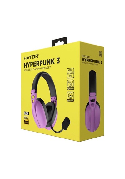 Hyperpunk 3 Wireless Cyber Violet Hi-res Kablosuz Gaming Kulaklık Esh19