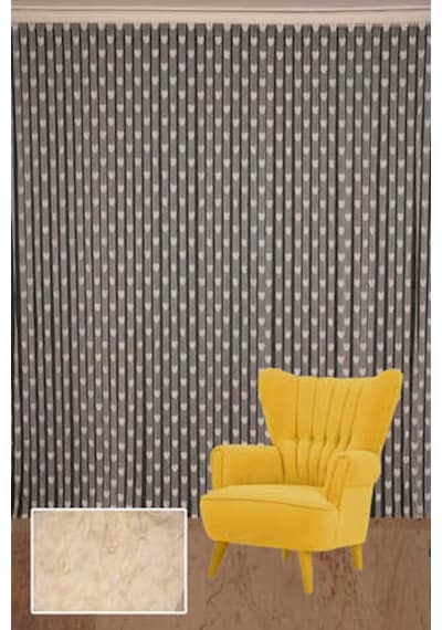 Kalpli Model Krem Renk Ip Perde Hazır Ip Perde 300x270