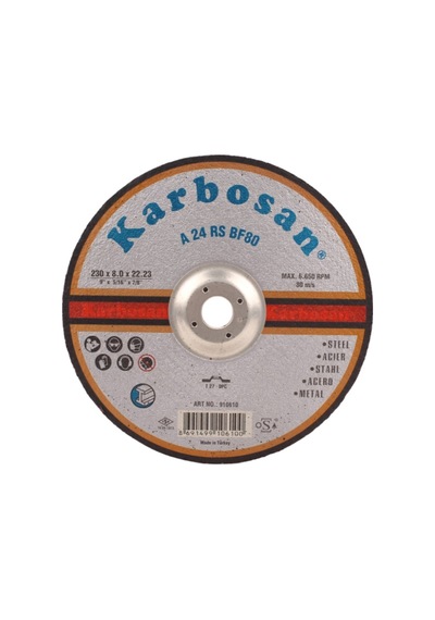 Karbosan Metal Taşlama Diski 10 Adet 230 x 8 x 22 MM