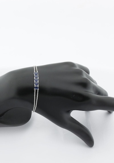 2.28ct Oval Safir Bileklik Beyaz