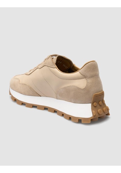 %100 Hakiki Deri Bej Kadın Sneaker Bej