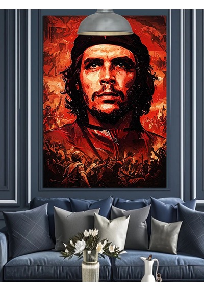 Che Guevara Ünlü Portresi Dekoratif Kanvas - Mdf Ahşap Tablo