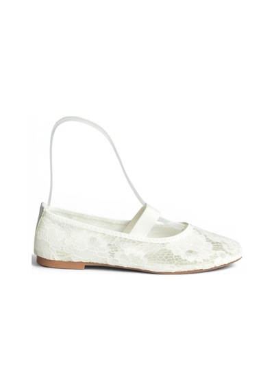Fox Shoes Y726924306 Beyaz Dantel Kadın Babet