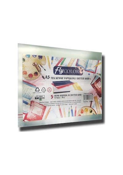 Fly A5 Yağışkanlı Hazır Defter Kabı 5'li 4 Adet