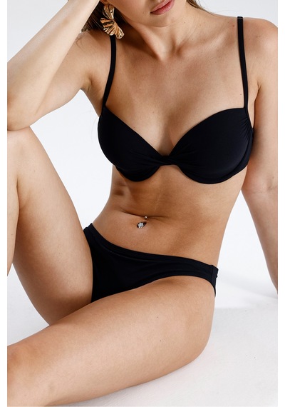 Magic Form Dekolteli Süngerli Bikini Üstü Siyah - 724119112 Siyah