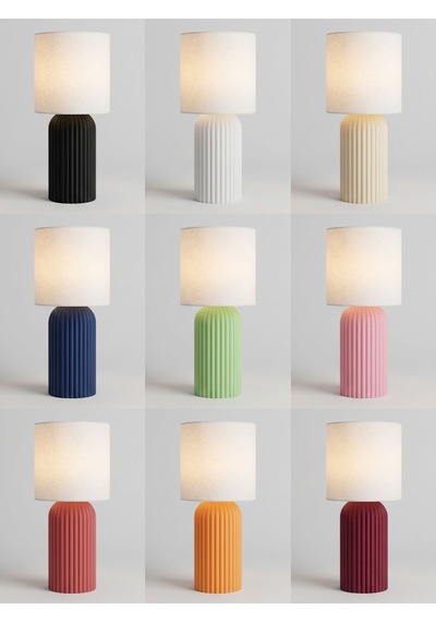Tera Model - Led Abajur - Masa Lambası - Usb 5v İle Çalışır - Slim Led Aydınlatması Dahildir - Dekoratif Lamba - Renk Seçenekli Çok Renkli