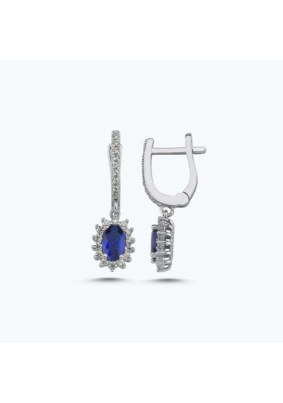 Altınbaş Mavi Taşlı Altın Üçlü Oval Set Autk0020-b-24627-l-set
