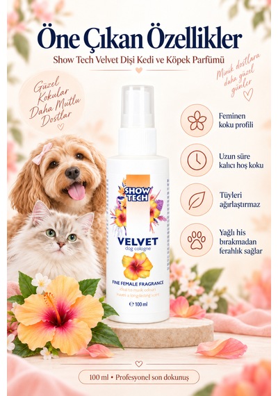 Showtech Velvet Dişi Kedi Ve Köpek Parfümü 100 Ml