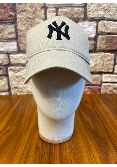 Hamze Ny New York Nakış Pamuk Unisex Beyzbol Cap Şapka Bej
