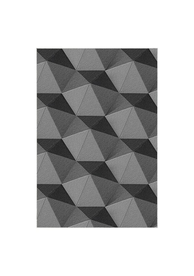 Alanur Home Kaymaz Dijital Mutfak & Salon Halı Trend Geometrik E5030 gri