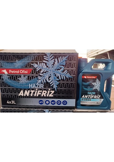 Petrol Ofisi Hazır Antifriz 3 Lt X 4 Adet Koli 2023 Ürt.