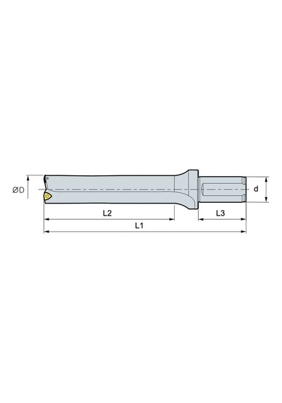 Mertsan Takma Uçlu Matkap 2-D U-Drill 024-2D 24mm Takım Çapı, Vcmx4 Kesici Uç 1 Adet