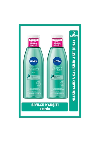 Nivea Derma Skin Clear Tonik 200 Ml 2 Adet