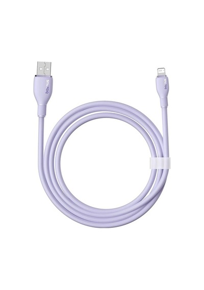 Baseus Pudding Hızlı Şarj Özellikli Usb To Lightning 2.4 A. Kablo 1.2m Mor