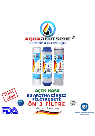 Açık Kasa 3ön Su Arıtma Cihazı Filtre Seti