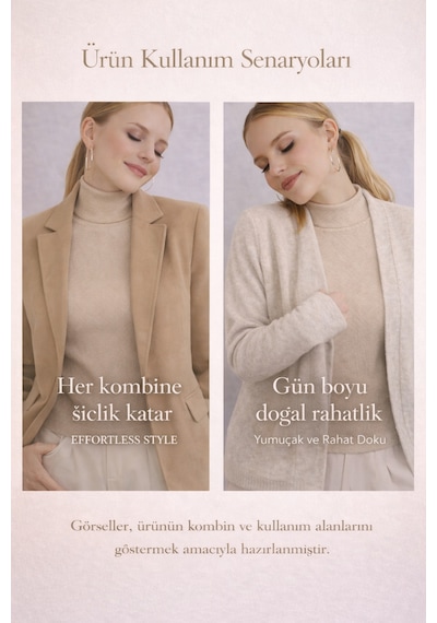 Aslındalook Kadın Fitilli Triko Esnek Uzun Kol Body Bluz Bady Taş