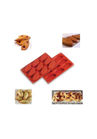 9 Göz Mekik Şekilli Silikon Sabun  Çikolata Mum Pasta Kek Kalıbı