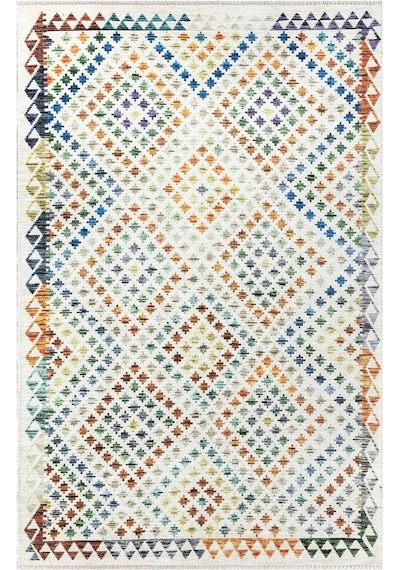 Valencıa-1501 Kaymaz Taban Dekoratif Modern Yıkanabilir Kolay Temizlenen Salon Balkon Mutfak Halısı Kilim Yolluk
