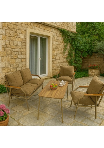 Ard & Garden Linda Cappuccino 211 Masalı Kahverengi Fermuarlı Bahçe Balkon Takımı,cafe-metal Kanepe Koltuk Takımı Kahverengi Ard & Garden Linda Cappuccino 211 Masalı Kahverengi Fermuarlı Bahçe Balkon Takımı,cafe-metal Kanepe Koltuk Takımı Kahverengi