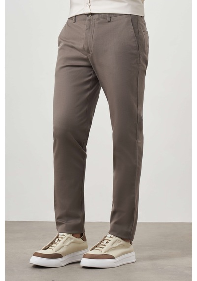 Morven Erkek Haki Yazlık Pamuk Yan Cep Slim Fit Chino Pantolon 25ys003004710 Haki