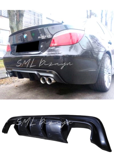 BMW E60 Vorsteiner Difüzör (Plastik) Boyasız E60 Arka-Difizör-Ek