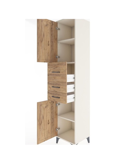 Hyperion Dolap 3 Raflı 3 Çekmeceli 2 Kapaklı 44x44x221 Aytaşı-çam Aytası