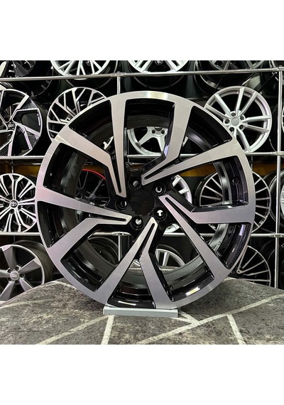 17 İnç 5x100 Superstar Polo İbiza Uyumlu Siyah Elmas Kesim Jant