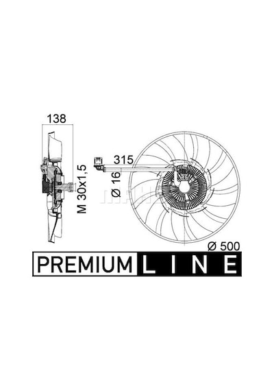 Mahle Radyator Fanı 3.0d Dıscovery 4 L319 09 18 Range Rover Sport I L320 09 13 Premıum IS00-MAHLE CFF471000P