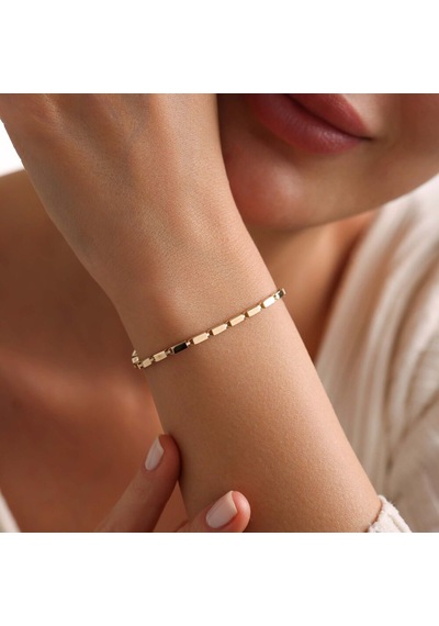 Sembol Gold İtaly Altın Bileklik Fate Unisex Renkli Çok Renkli
