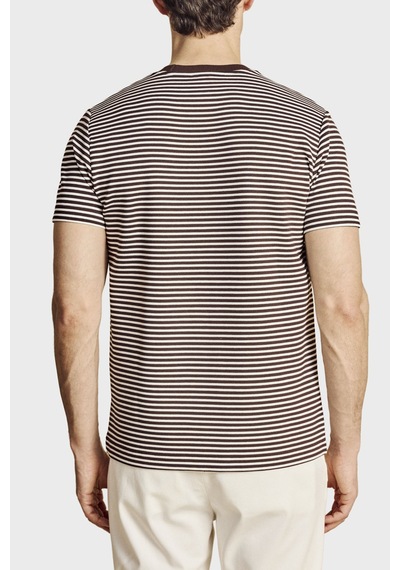 Brooks Brothers Bisiklet Yaka Çizgili T-shirt Erkek T Shirt Bbss26mts016292 Kahve-ekru Brooks Brothers Bisiklet Yaka Çizgili T-shirt Erkek T Shirt Bbss26mts016292 Kahve-ekru