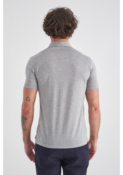 Bisse Erkek Polo Yaka T-Shirt Gri
