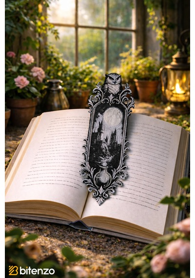Baykuş Ve Şato Temalı Kitap Ayracı