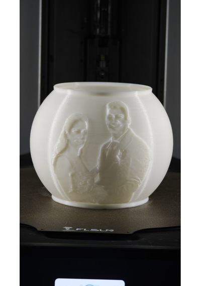 Morfem3d Özelleştirilebilir Hediyelik Litofan Küre Lamba Sarı