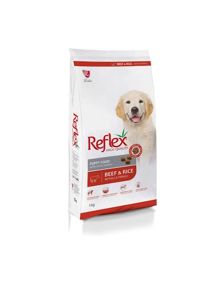 Reflex Biftekli ve Pirinçli Yavru Köpek Maması 3 KG Reflex Biftekli ve Pirinçli Yavru Köpek Maması 3 KG